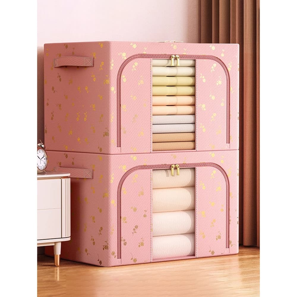 Caixa de armazenamento de roupas caixa de organização de tecido doméstico grande capacidade guarda-roupa roupas dobrável