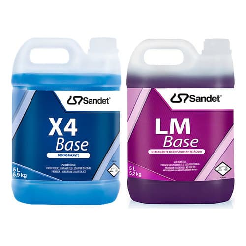 Base Ácida Desengraxante Sandet 5l Kit Para Lavagem Profissional