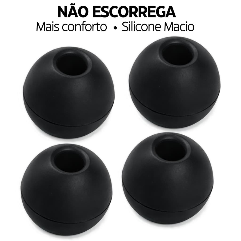 Borracha Fone Ouvido para Xiaomi Redmi Airdots Plug Silicone Encaixe Seguro