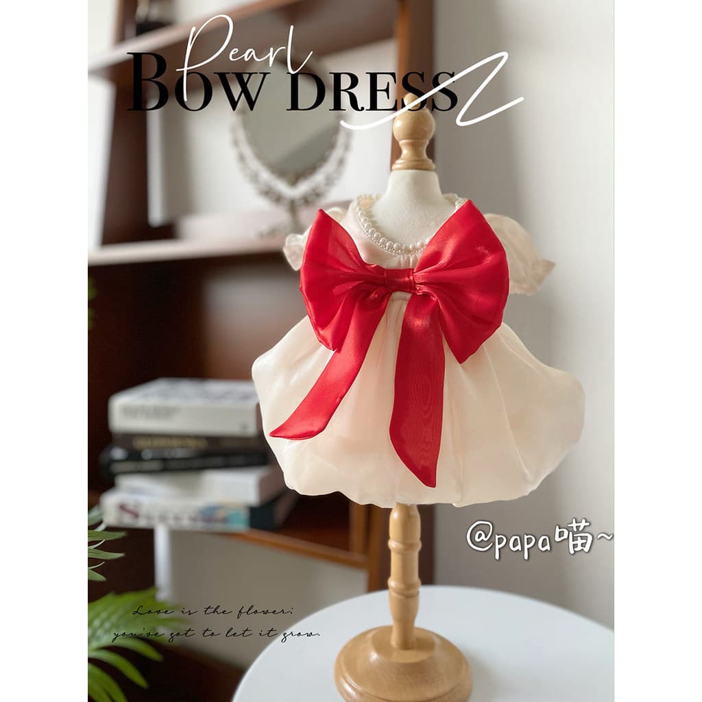 [papa Meow] Vestido dote para animais de estimação ~ Roupas para cães e gatos Primavera Verão Vestido fino de princesa V