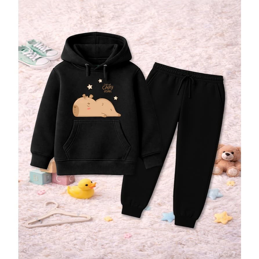 Conjunto Blusa e Calça Moletom Infantil Feminino Capivara Preuiçosa Blusinha Várias Cores