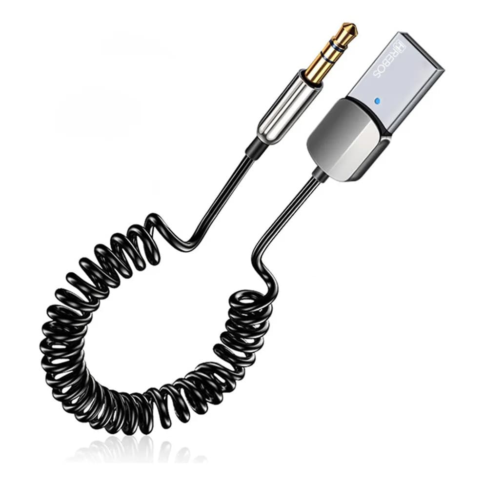 Adaptador Para Som de Carro Bluetooth 5.0 P2 Receptor Áudio Musica Auto Sync