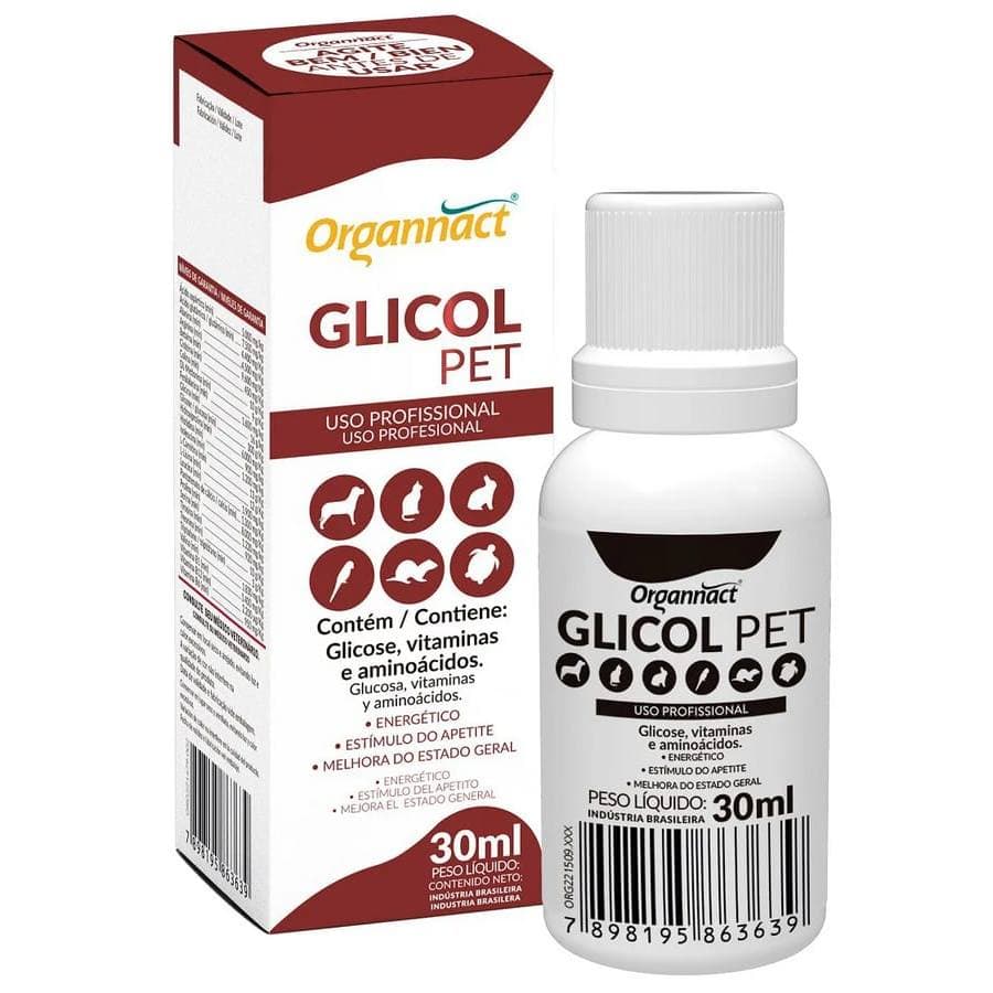 Glicol Pet 30ml Original Suporte Nutricional para Cães e Gatos