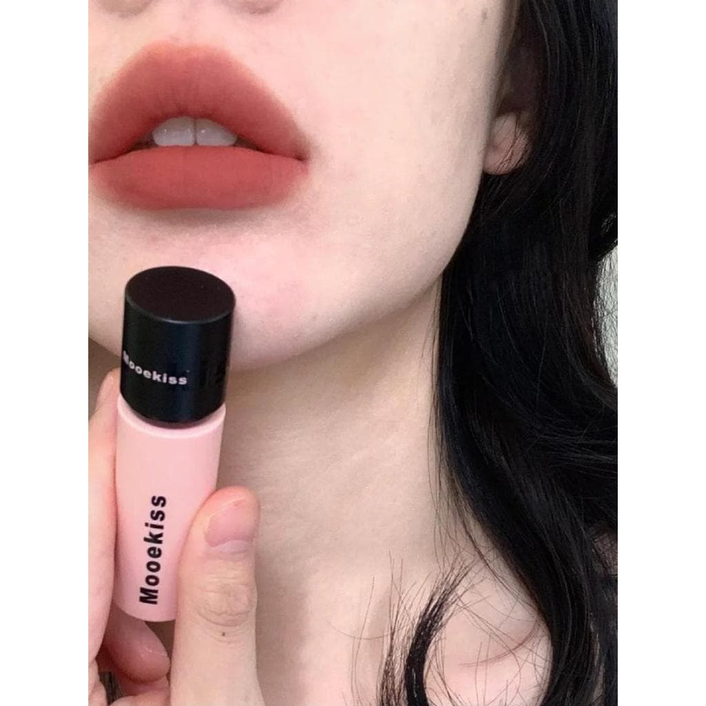 Mooekiss mooekiss batom labial lama esmalte outono hidratante feminino fosco não desbotado copo antiaderente V11v12