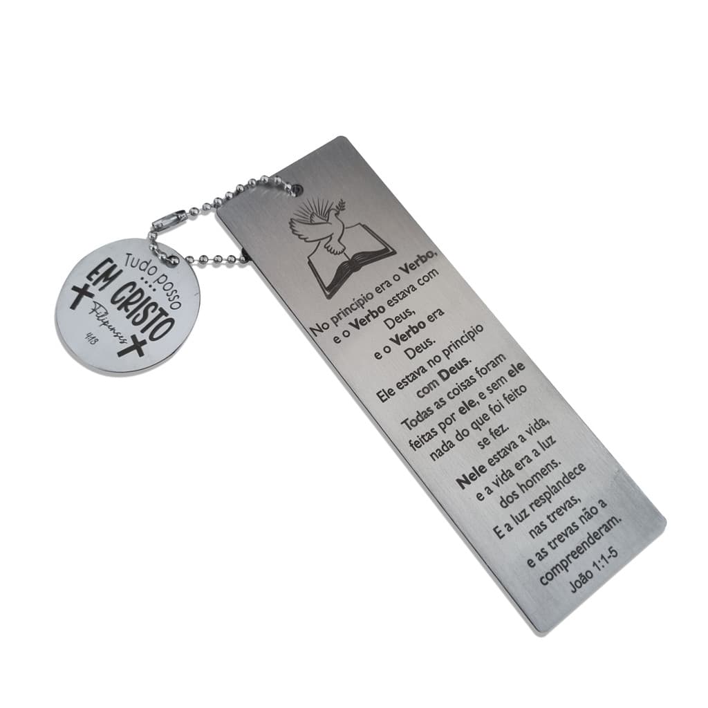 KIt 2 Marca Página Cristão João 1:1-5 O Verbo se Fez Carne Lembrança Bíblia Presente Mimo Evangélico