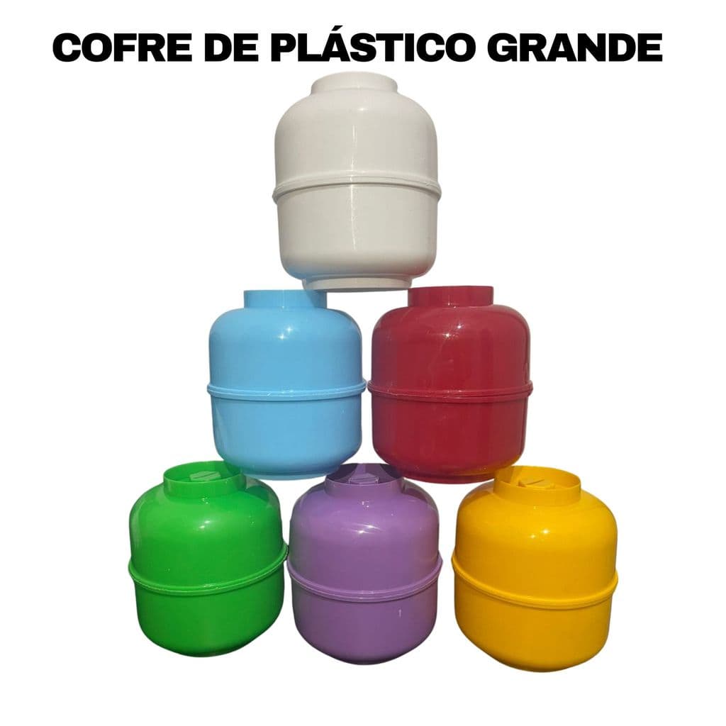 COFRE DE PLÁSTICO MÉDIO - FORMATO BOTIJÃO (PORTA MOEDAS)