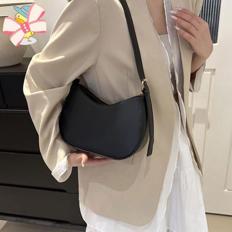 Bolsa De Ombro Feminina Vintage De Cor Sólida Nas Axilas