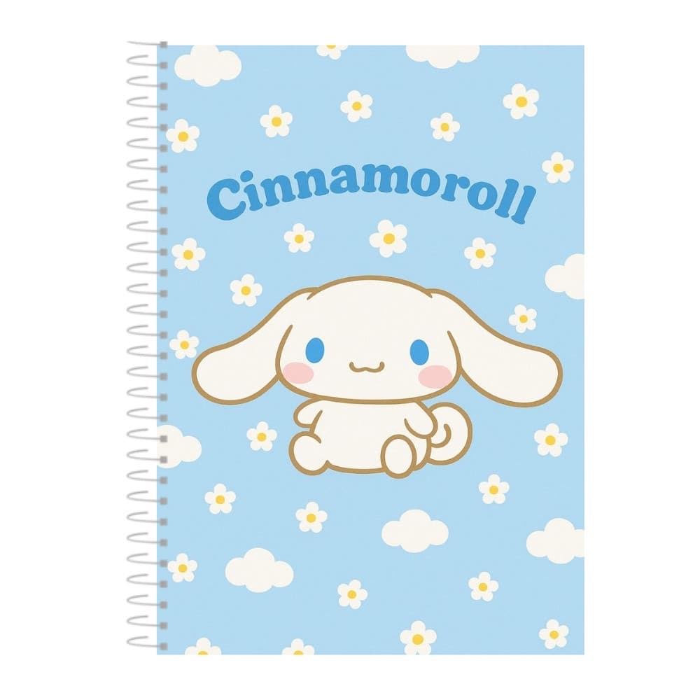 Caderno Cinnamoroll Sanrio, Hello kitty, Kuromi, My Melody 1 Matéria, 10 Matérias ou 20 Matérias