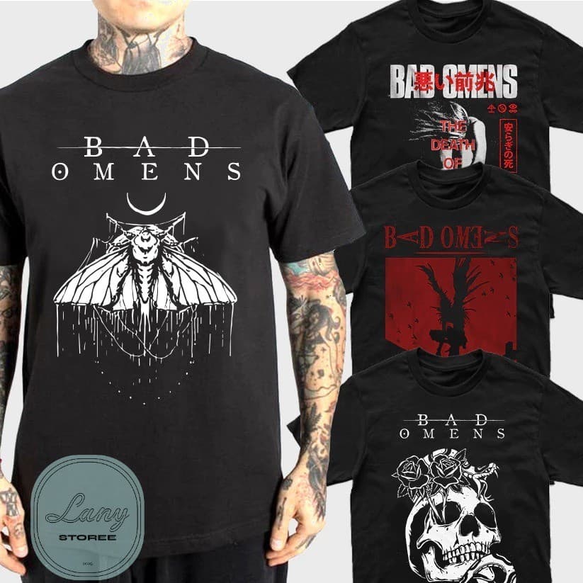 Camiseta Básica Rock Bad Omens Camisa 100% Algodão Streetwear Temos Plus Size Lançamento - Envio Rápido