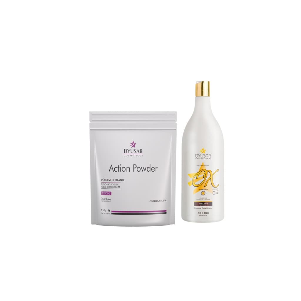 Pó Descolorante Action Powder 250g E Ox 05 Vol 900ml Dyusar