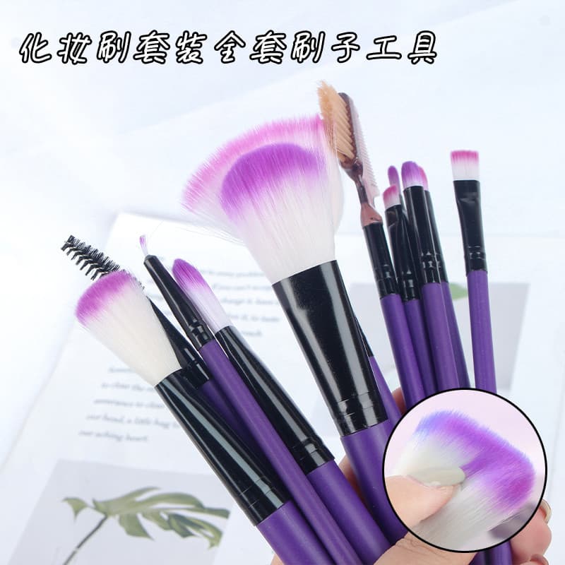 7 conjunto de pincéis de maquiagem conjunto completo ferramenta pincel sombra iluminador contorno lábio escova iniciante