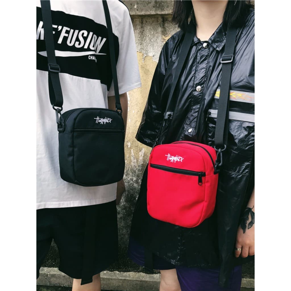Versão coreana ins esportes pequena mochila japonesa Street Wear saco do mensageiro masculino Casual estudante bolsa de