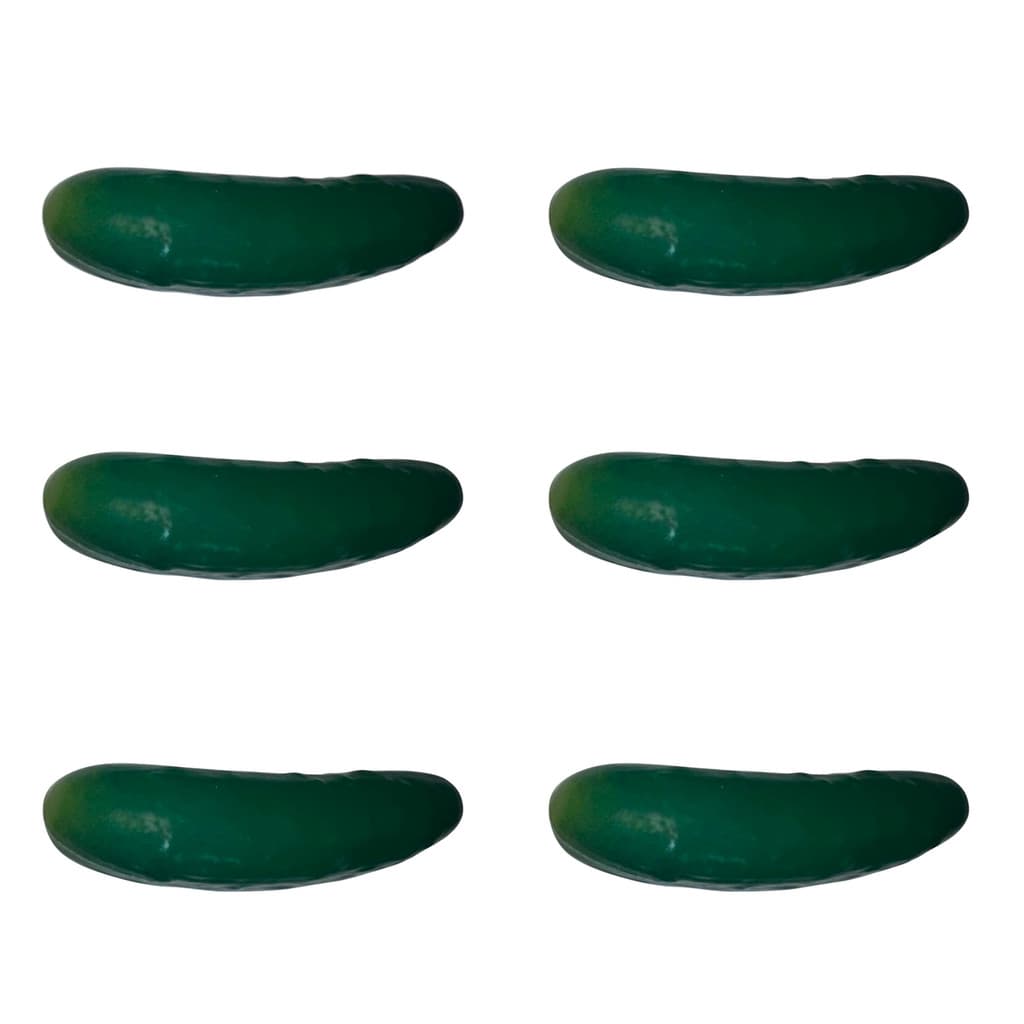 Kit 6 Pepino De Plástico Realista Decorativa Educacional