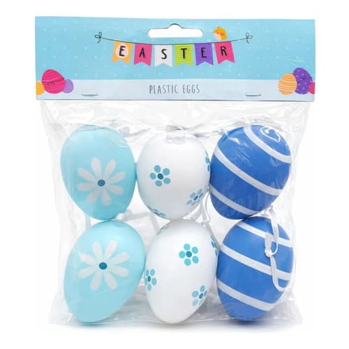 Kit 6 Enfeites Ovo De Páscoa Floral Decorativo Colorido