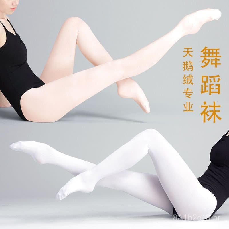 Meias-calças brancas infantis para dança de primavera e outono, meias de dança de nível profissional para meninas, leggi