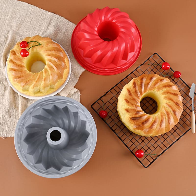 Assadeira Forma De bolo para Air Fryer Forno em Silicone Pudim Torta Mousse