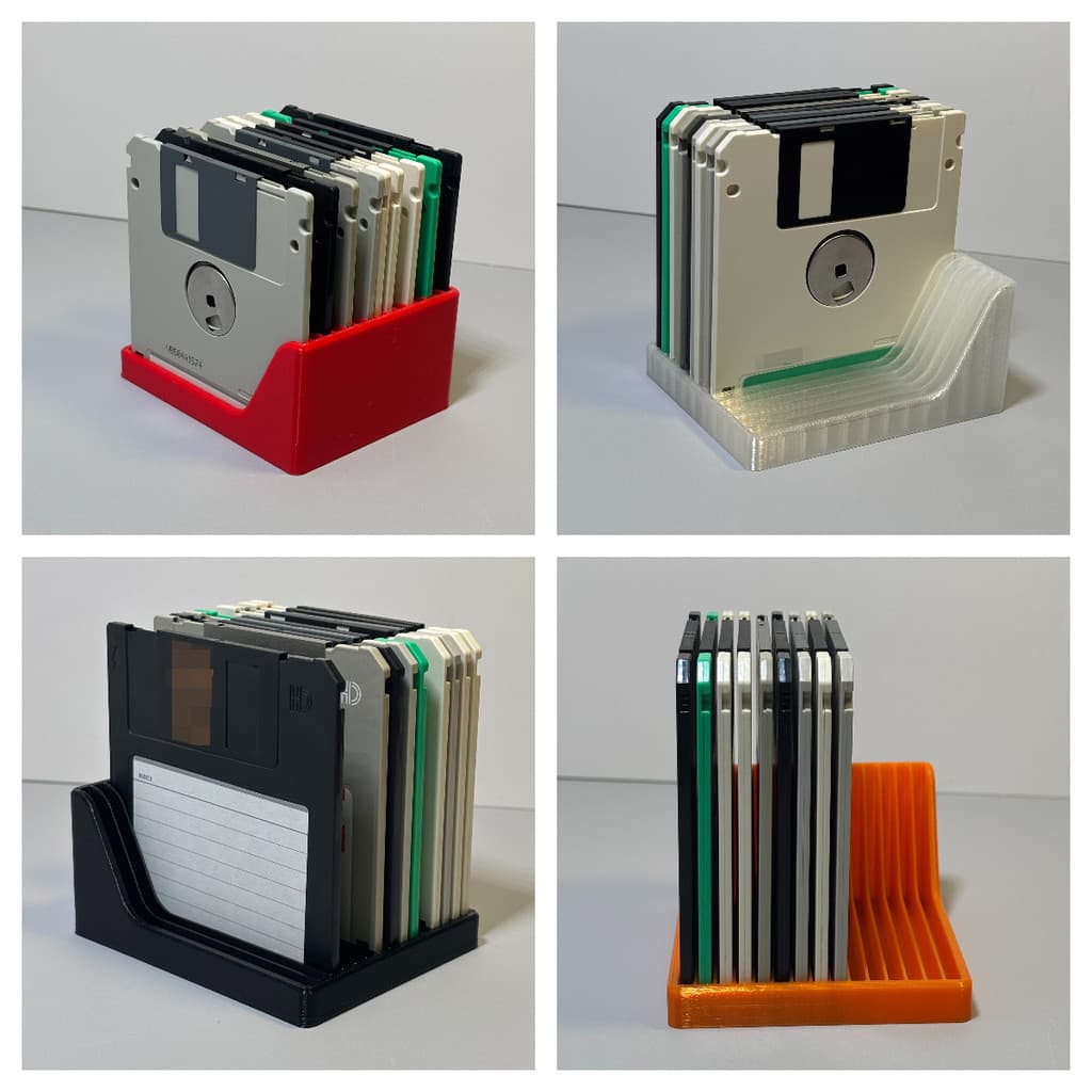 Caixa de armazenamento para disquetes de 3,5 polegadas, suporte de exibição para disquetes vintage de 3,5 polegadas, sup