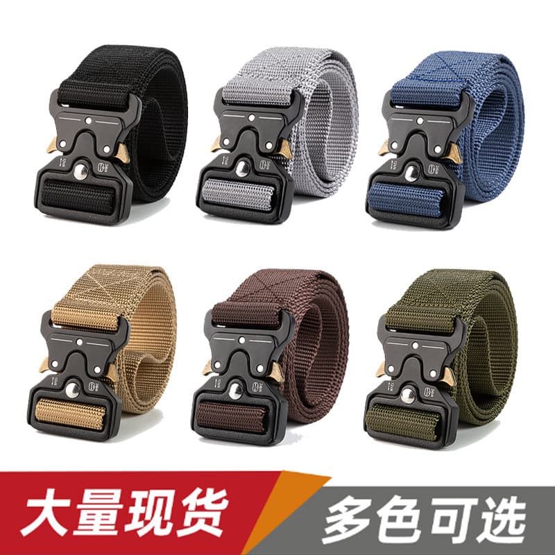 Cobra cinto tático masculino ao ar livre náilon multifuncional fivela cinto forças especiais treinamento militar ferrame