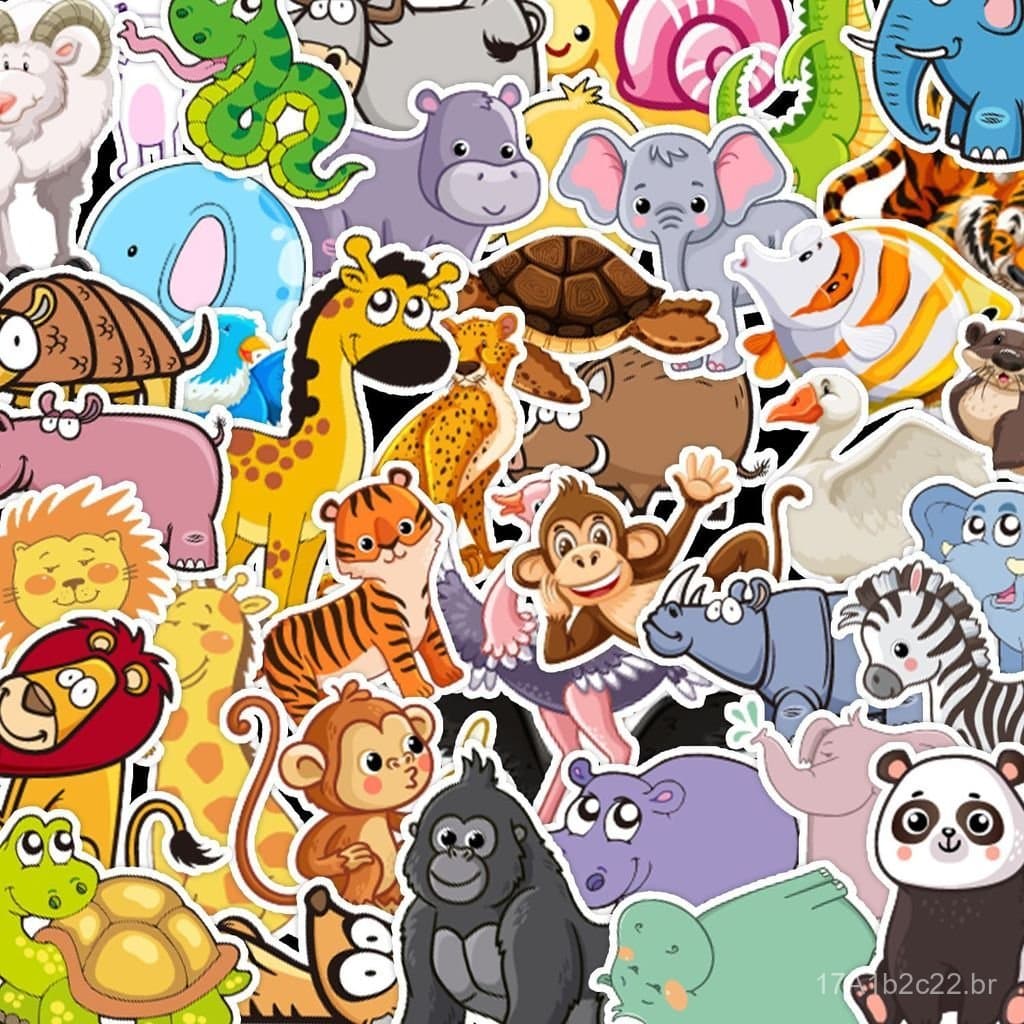 Adesivos de graffiti de animais de desenho animado 40/80/200 para malas, carros, cadernos, skates, garrafas de água, dec