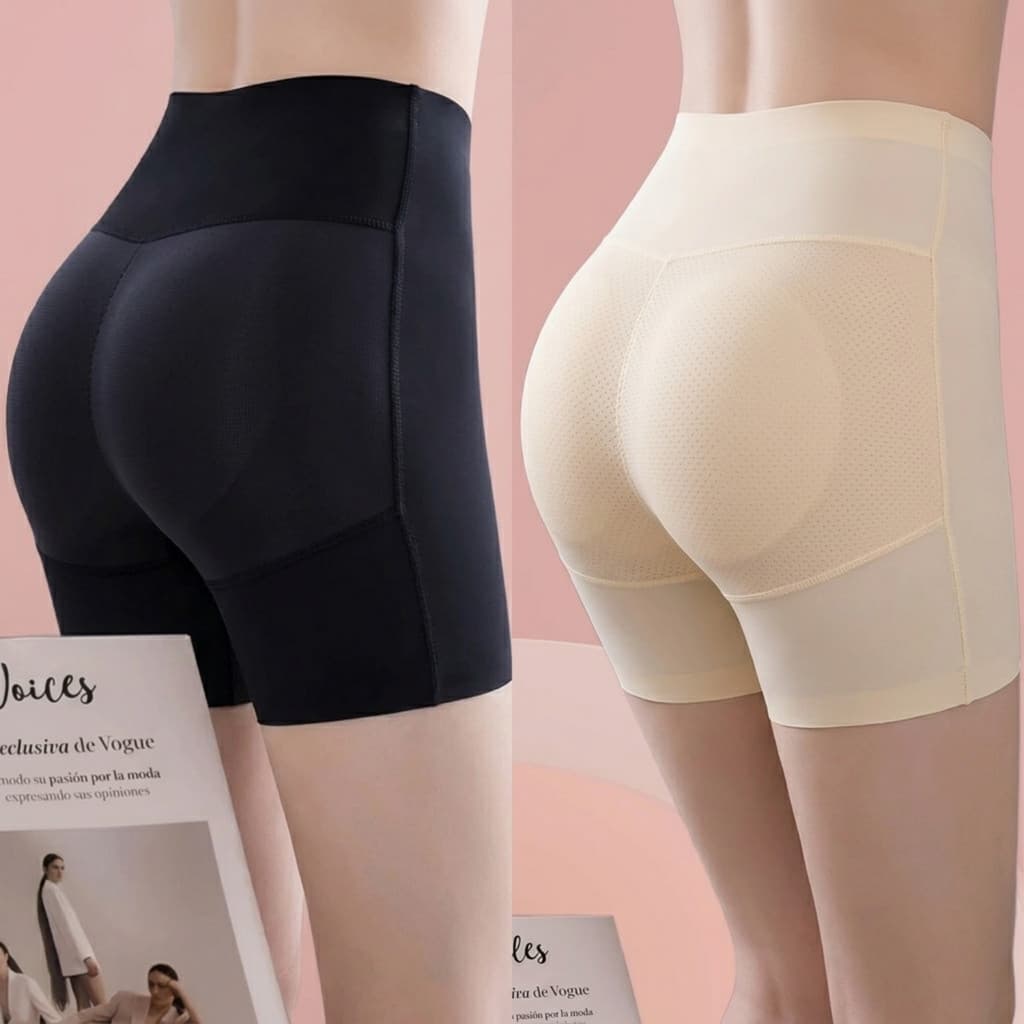 Short Modelador com Enchimento Levanta Bumbum Bundex Cintura Alta Sem Costura