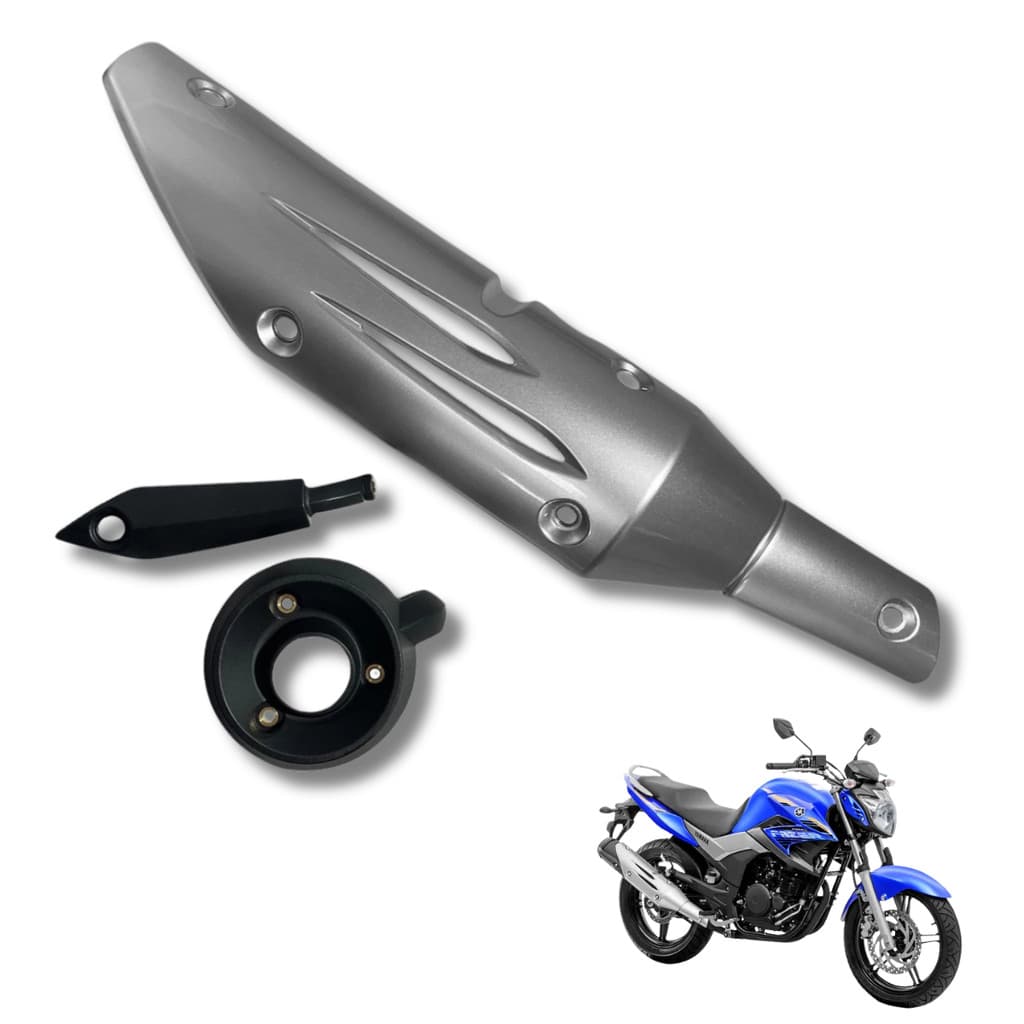 PROTETOR ESCAPAMENTO ESCAPE FAZER 250 11 A 16 COMPLETO KIT