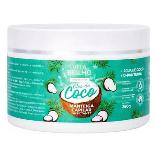 Máscara Capilar Óleo De Coco Umectante Profissional Ultra Concentrada 250g