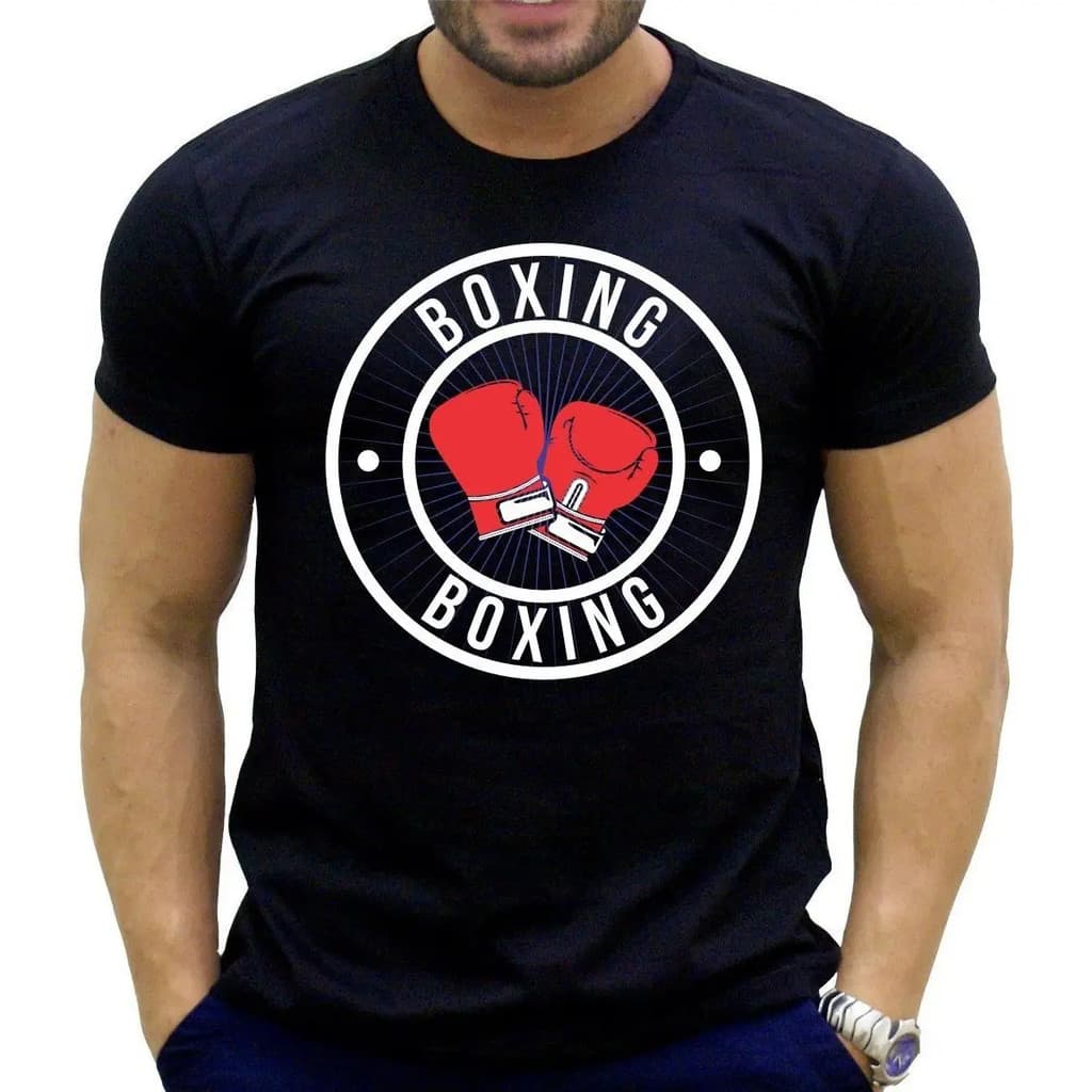 Camiseta Luta Boxing ´para Lutador Camisa Dry Fit Treino De Boxe Masculina