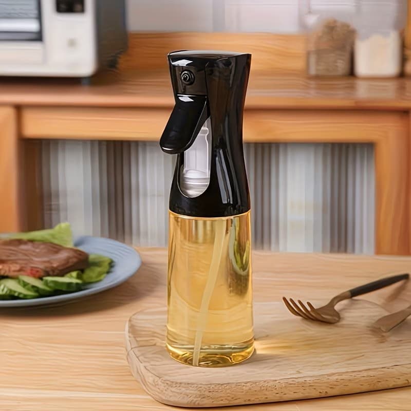 Spray Borrifador Galheteiro Azeite Frasco de Vidro 210ml Óleo Vinagre Pulverizador Cozinha Utensílio