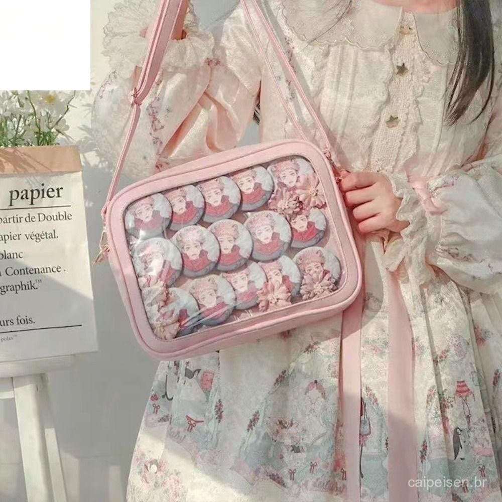 Itabag De Cor Sólida , Bolsa Com Zíper Bolsas Transparentes De PU De Armazenamento De Mercadorias Idol Ombro