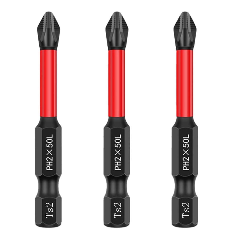1 Jogo 3 Peças Pontas PH2 para Impacto 50mm S2 Aço