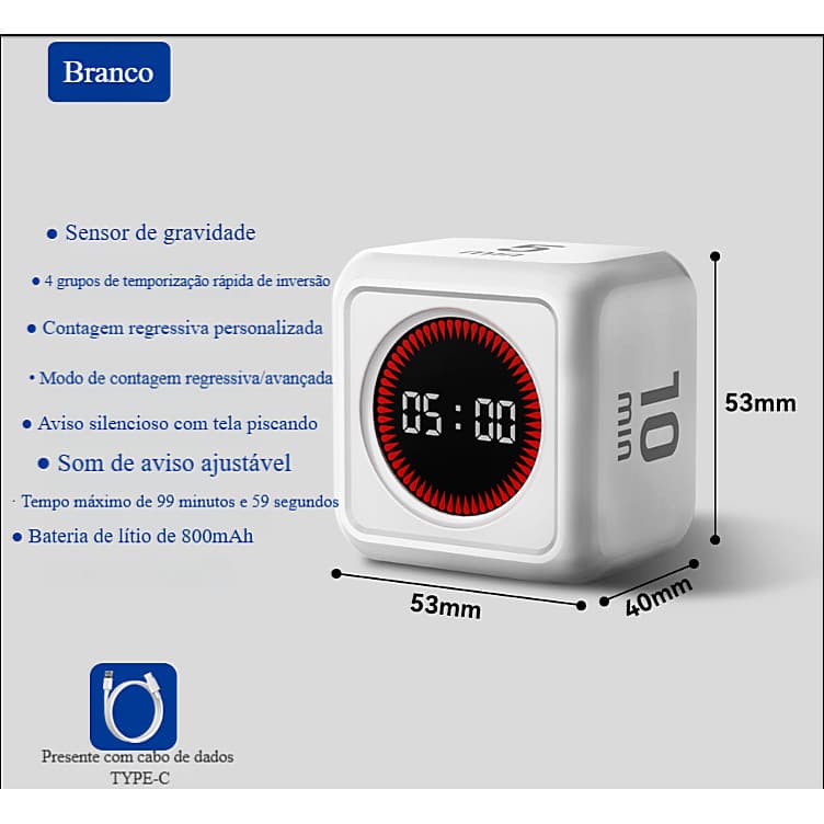 Visualizado silencioso Flip temporizador 4 conjuntos de memória predefinida tela de entrevista automática médica/educaçã