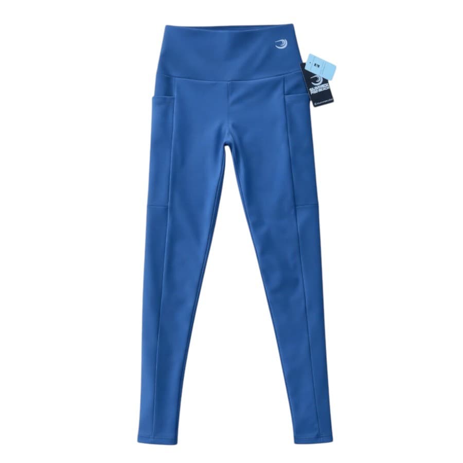 Calça Legging com Bolso Poliamida Treino Academia Summer Pro AZUL PETROLEO