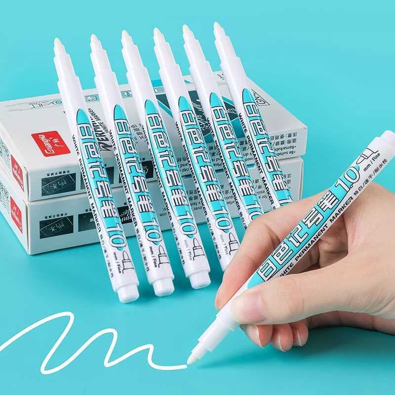Guangna Caneta Marcadora Branca Oleosa Caneta Branca Marcador Pode Adicionar Tinta À Prova D 'Água de Secagem Rápida Não
