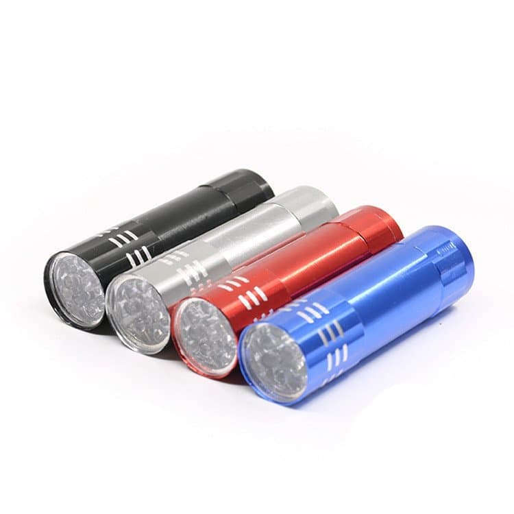 Lanterna UV de 9 LEDs para Detecção de Dinheiro, Caneta UV de Nove Lâmpadas para Máscaras Faciais, Arte de Unhas, Detecç