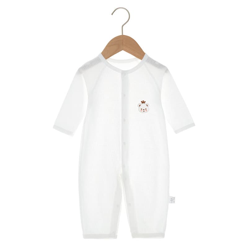 Macacão de bebê verão fino ar condicionado roupas de manga comprida macacão masculino feminino pijamas de bebê recém-nas