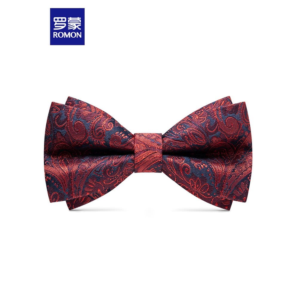 Lomon vermelho noivo gravata borboleta masculino vestido Formal casamento cor sólida padrinhos laço vermelho terno de ca