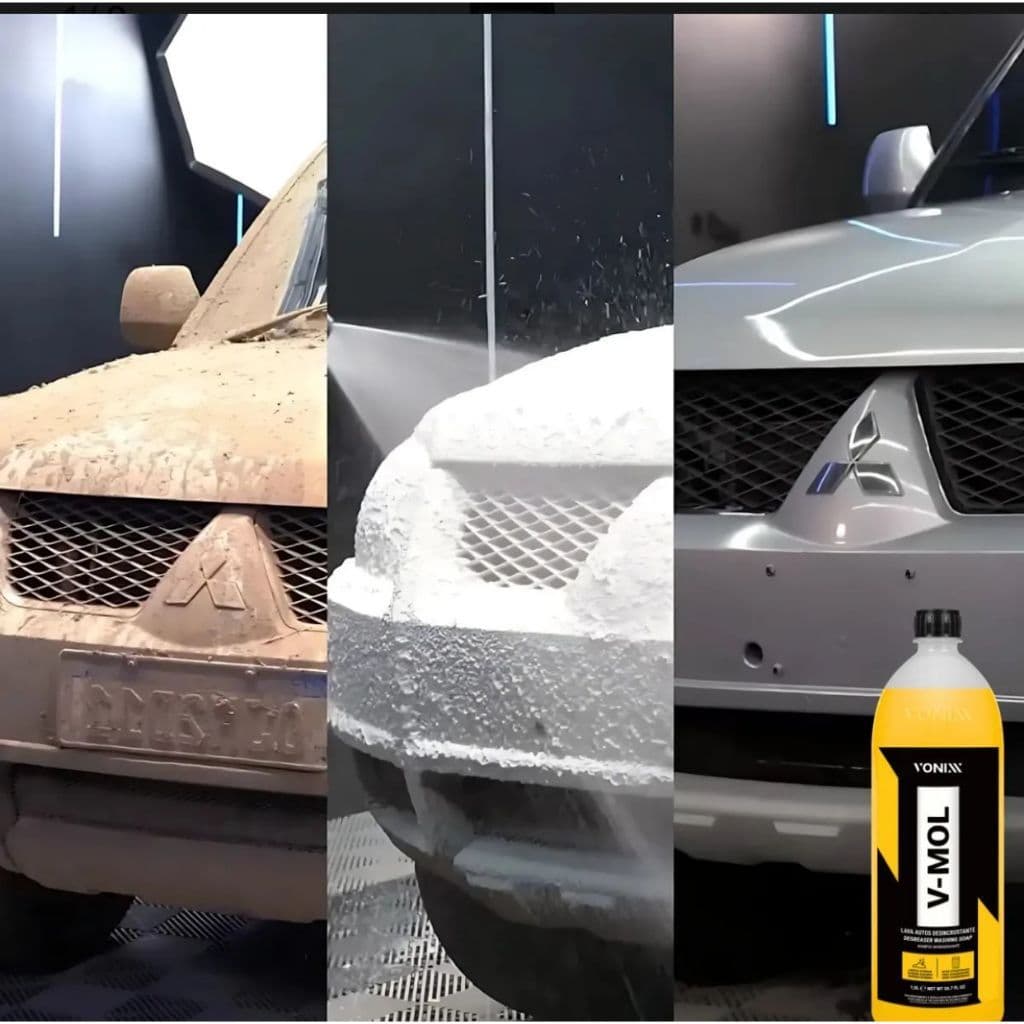Shampoo Desengraxante Vonixx V-Mol 1,5L Lava Autos Limpeza Pesada Alta Performance Automotiva