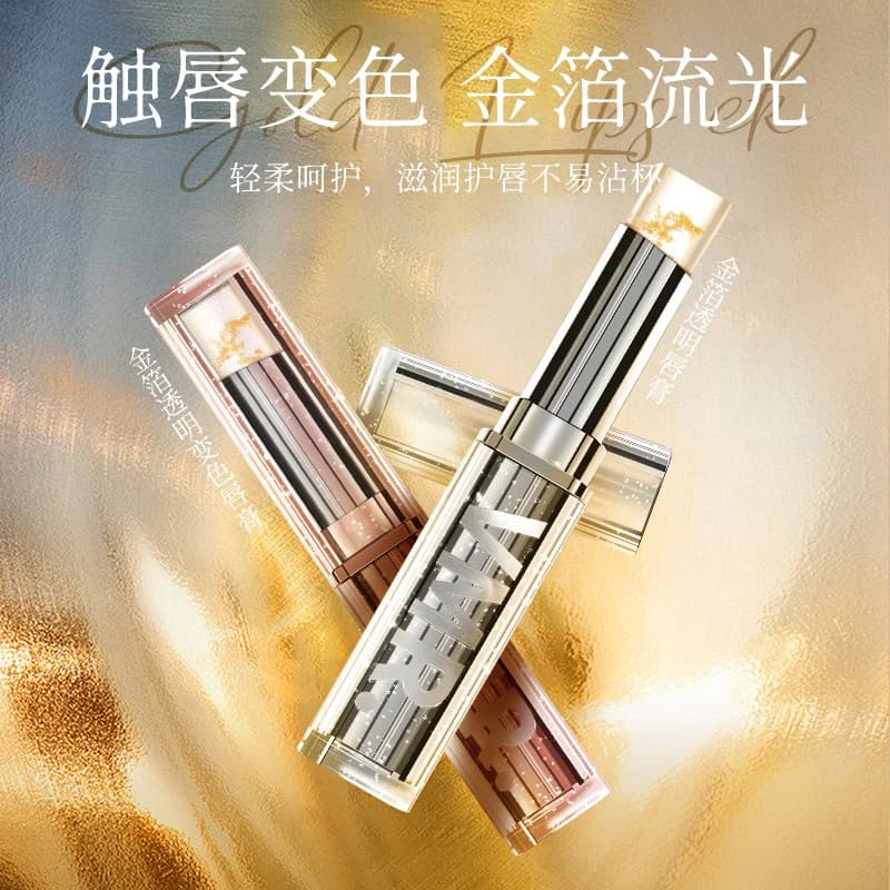 VMR folha de ouro transparente batom que muda de cor hidratante Anti-seco Crack hidratante batom Primer bálsamo labial-t