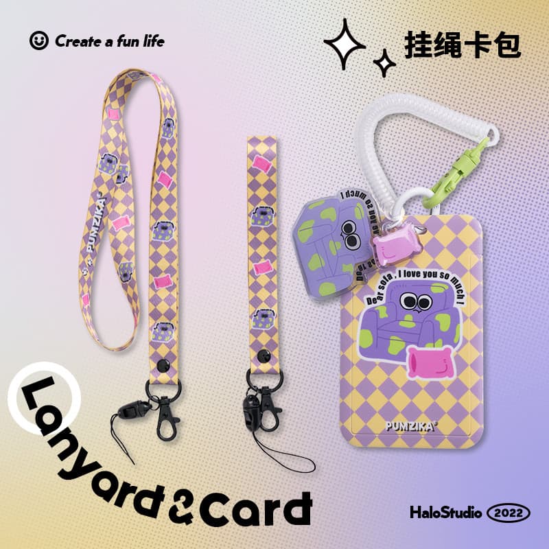 Halostudio Original sofá série alça de pulso curta longa alça Halter do telefone móvel titular do cartão de trabalho fre