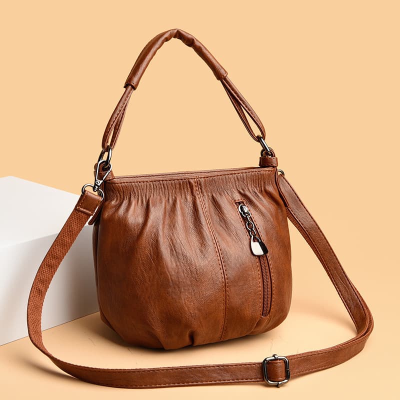 Bolsa feminina 2025 novo estilo europeu americano moda Retro bolsa senhoras bolsa de ombro Multi-camada grande capacidad