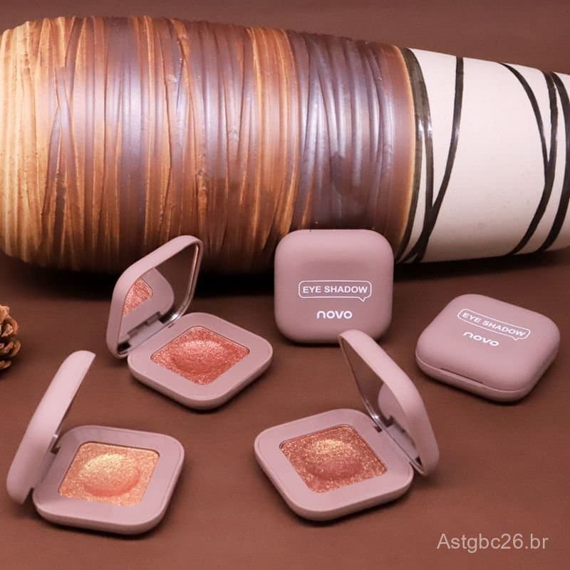 novo Keyboard Fingertip Cool Trend Eyeshadow Mochi Highlighter Fine Shimmer Potato Puree Single Color Eyeshadow Earth To