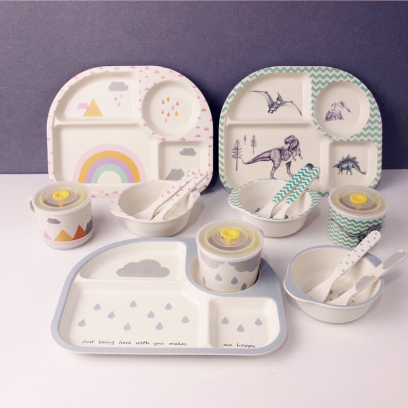 A5 Material suplemento alimentar para bebês utensílios de mesa crianças aprendem a comer prato separado tigela copo garf