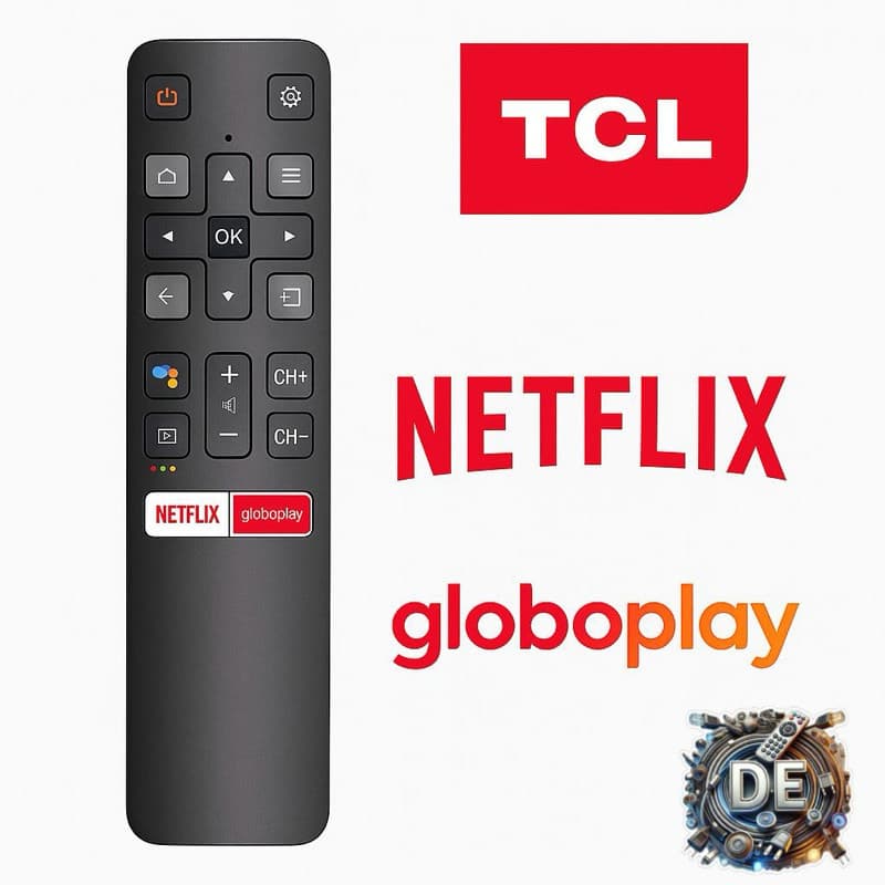 Controle Remoto Smart Tv Android Tcl Sem Microfone wlw-9071 Tg