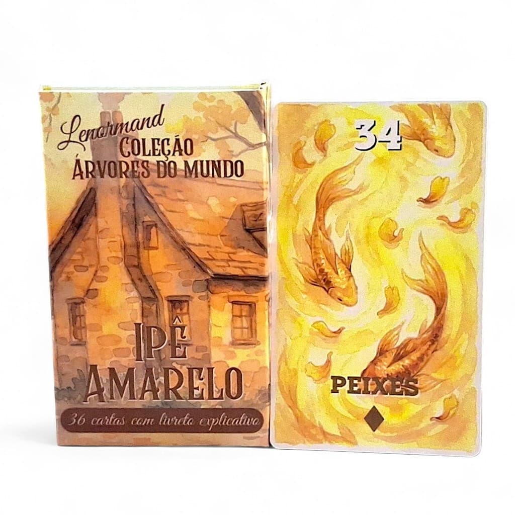 Baralho Lenormand Árvore Ipê Amarelo 36 cartas com Manual