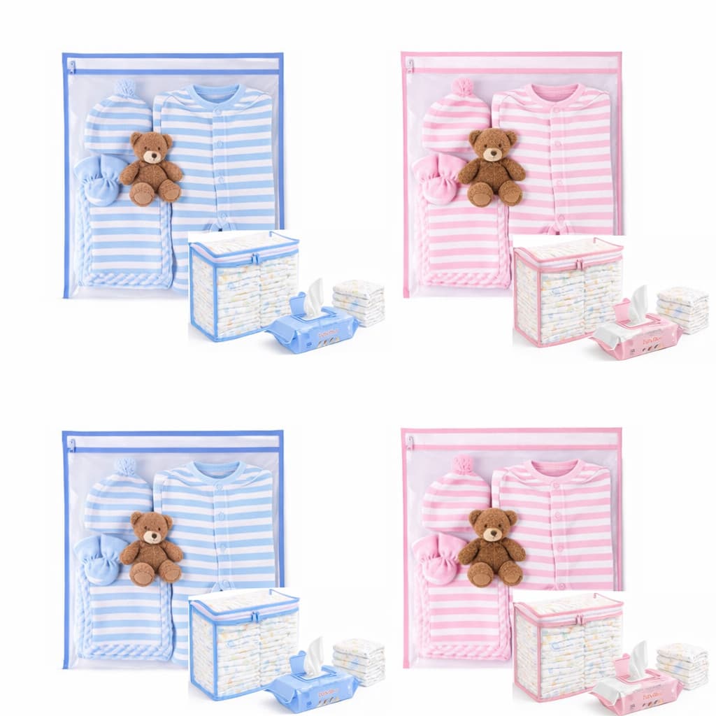 7 Saquinhos Maternidade Multiuso + 3 Porta Fralda Organizador