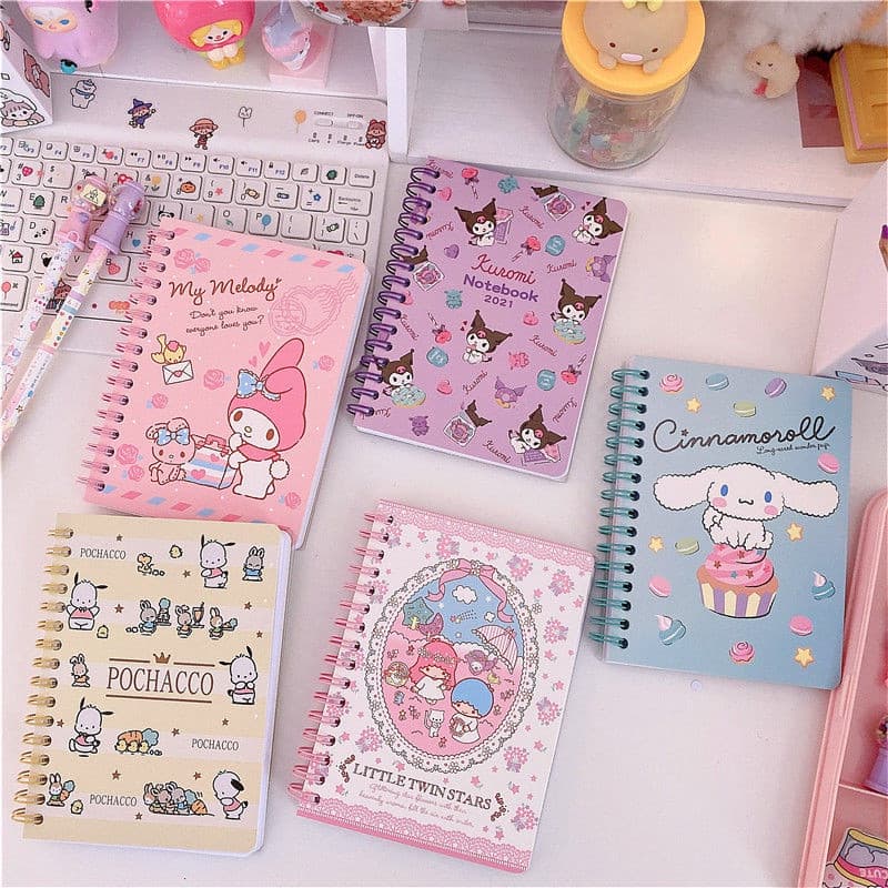 Minha Melodia Kuromi Kawaii Bloco De Notas Cinnamoroll Kitty Pochacco Bonito Anime Xo Littletwinstars Dos Desenhos Anima