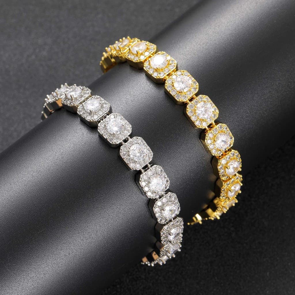 Cubano Banhado a Ouro 24K com Zircônia 5A - Cordão Hip Hop Masculino 10mm | Brilho Intenso