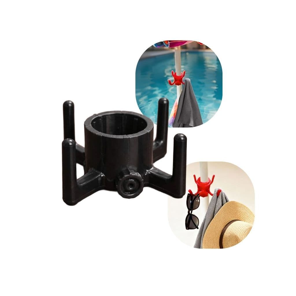 Gancho Para Guarda-Sol Universal Com 4 Ganchos Porta Toalha Bolsa Chapéu Praia Piscina