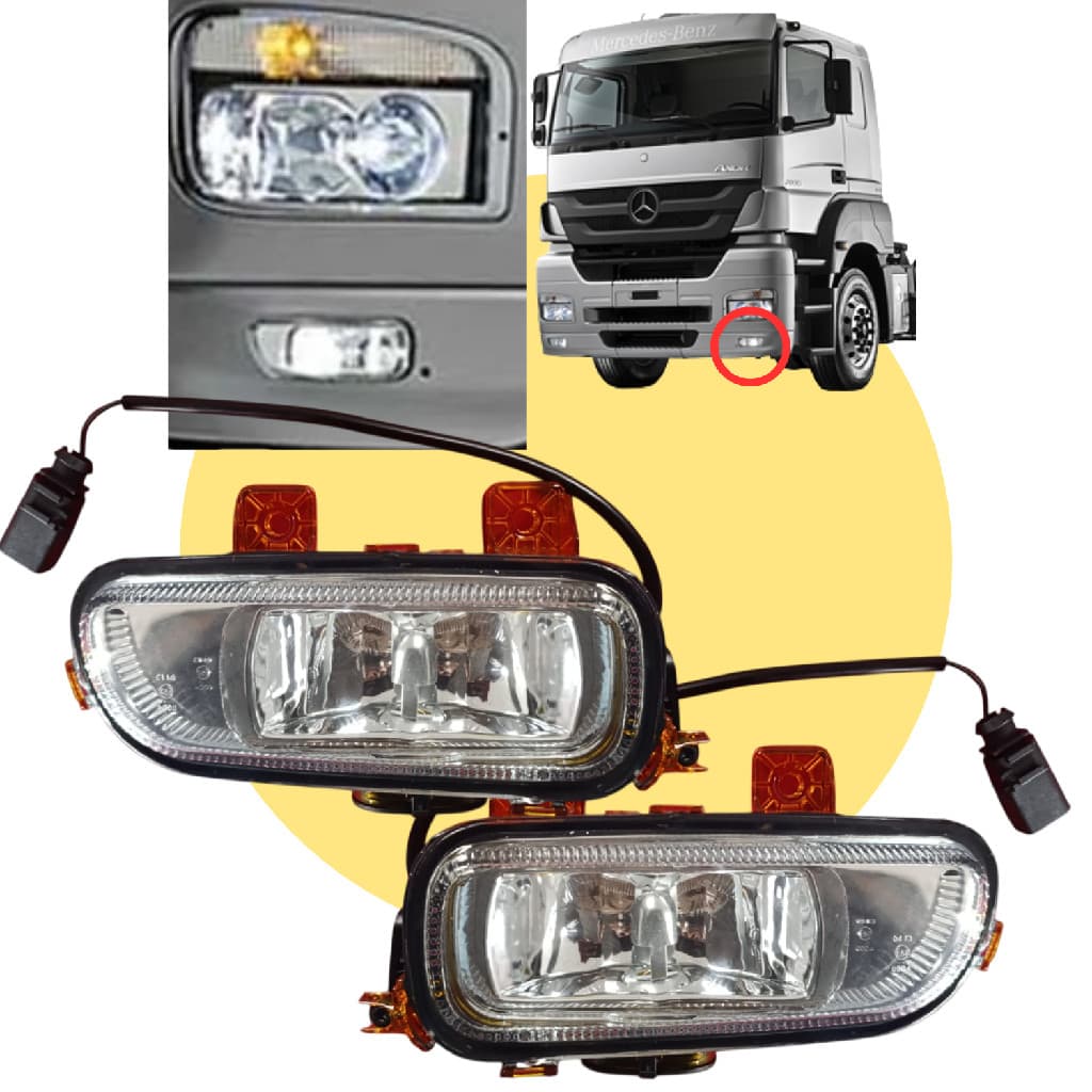 Par De Farol De Milha Mercedes-bens Lado Esquerdo Lado Direito Axor 2544 S