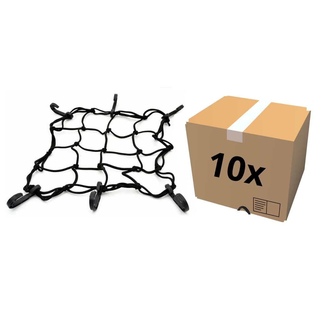 Rede Redinha Aranha Rede Elástica Bagageiro capacete bagagem Moto motoboy carga 42X42CM Atacado kit 10 peças